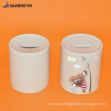 11oz sublimation ceramic money save box with photo frame